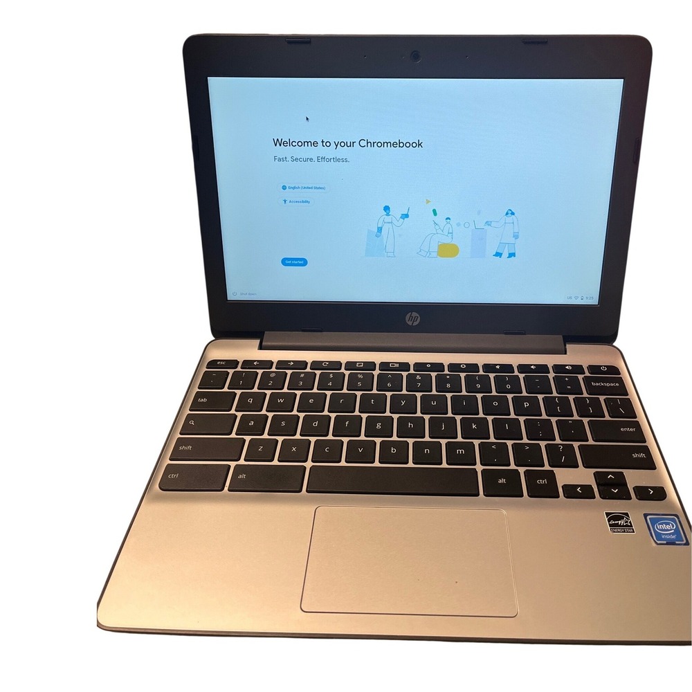HP Chromebook 11 G5 Laptop Intel Celeron 11.6 Inch ChromeOS Silver Black